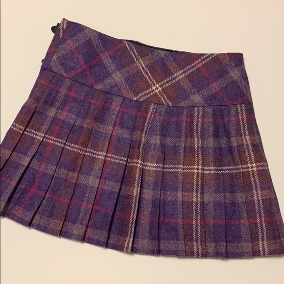 Purple Wool Plaid Skirt | NWOT | Sz 10 - Picture 3 of 4